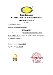 CERTIFICATE OF ACCREDITATION GT GROUP